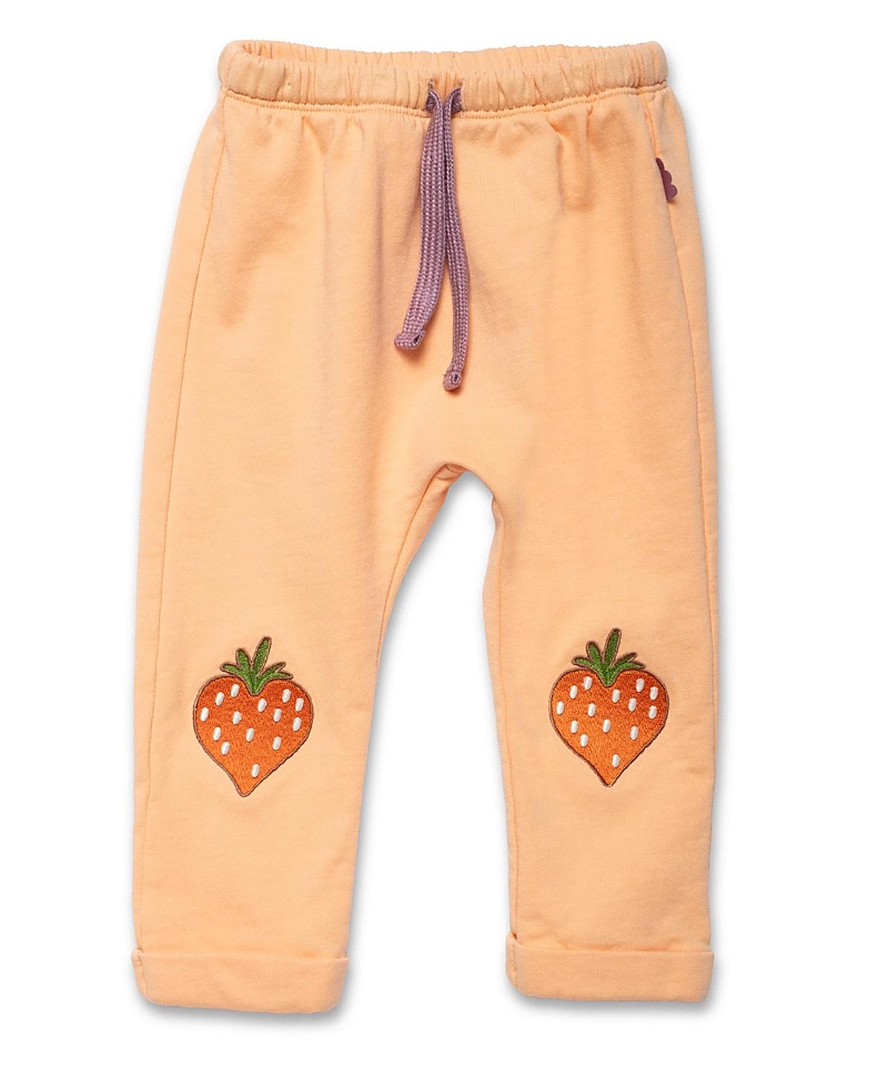 Mon Coeur Girls' Recycled Cotton Strawberry Patch Pants - Baby, Little Kid