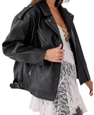 Faux Leather Biker Jacket