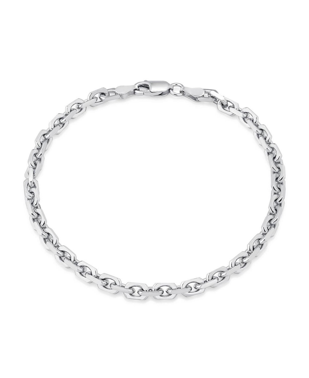 Oradina Sterling Silver Captain Link Bracelet