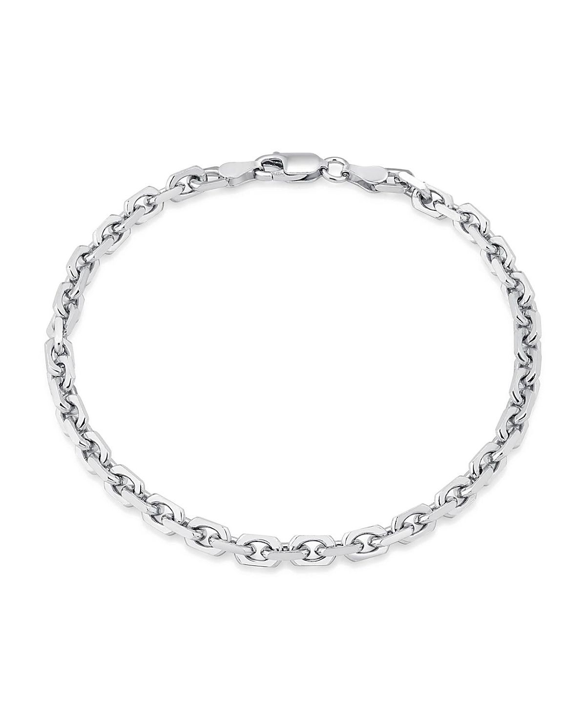 Oradina Sterling Silver Captain Link Bracelet