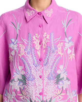 Linen Kimono Sleeve Shirt