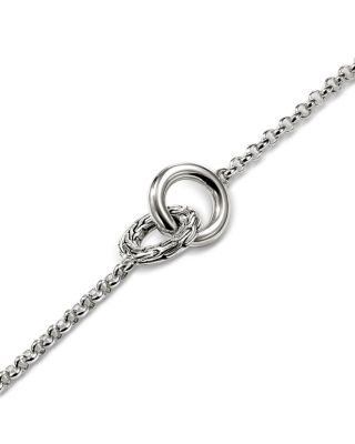 Sterling Silver Essentials Interlocking Ring Chain Bracelet
