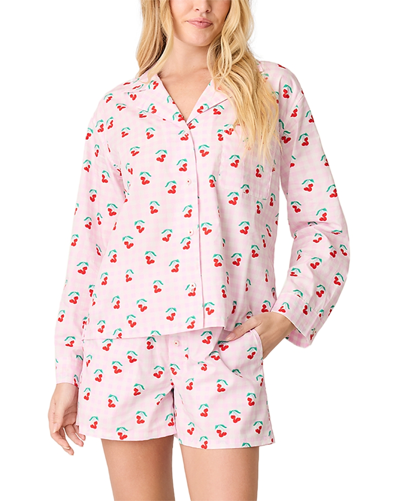 Pj Salvage Afterparty Poplin Pajama Set In Pink