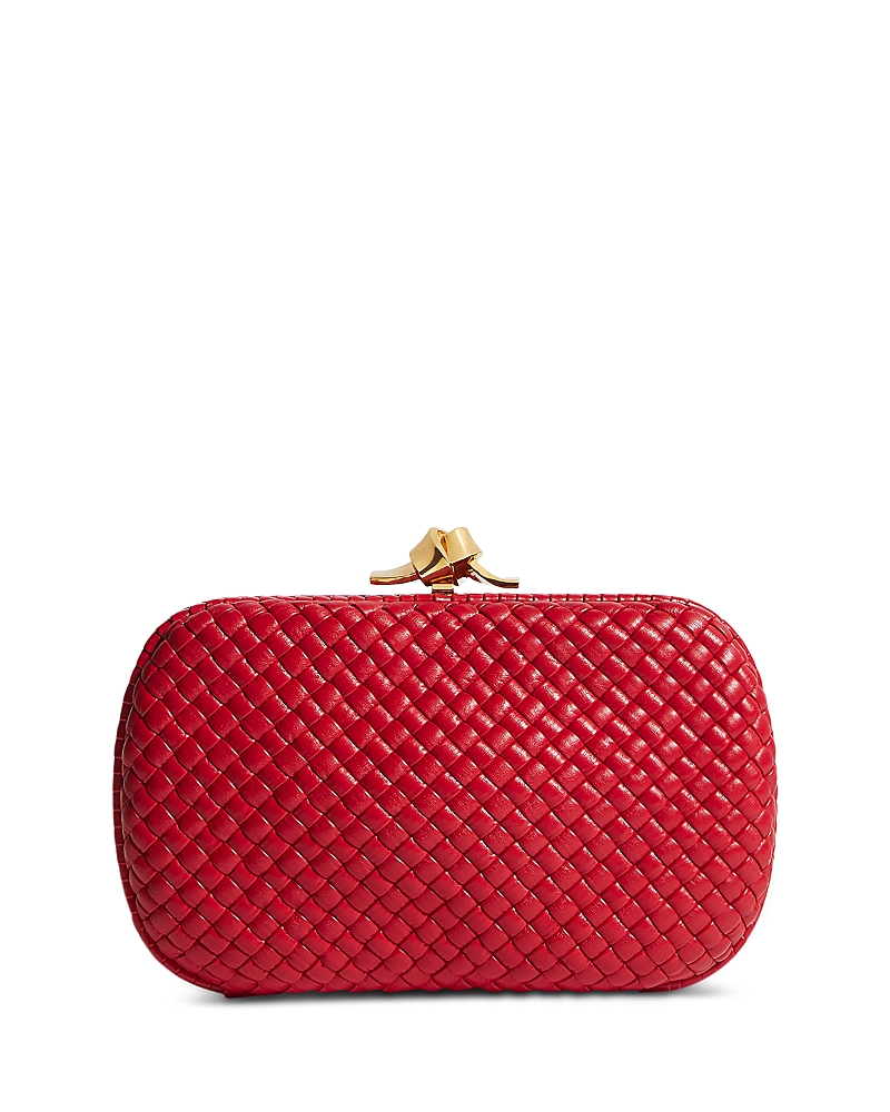 Bottega Veneta Soft Knot Intrecciato Leather Box Clutch