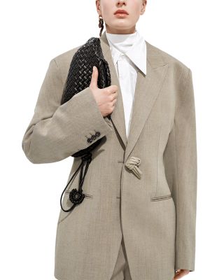 Small Intrecciato Leather Clutch