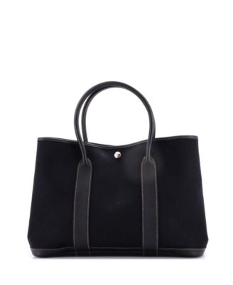 36 Garden Party Tote Toile and Leather