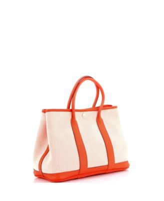 30 Garden Party Tote Toile and Leather