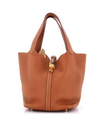 PM Picotin Lock Bag Felt with Leather