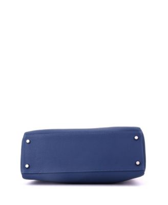 Kelly 32 Handbag Blue Togo with Palladium Hardware