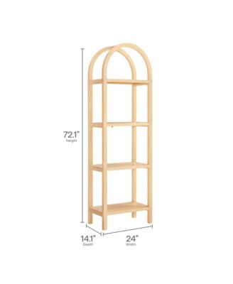  Vexley 72 Inch Tall Narrow Arched Bookshelf