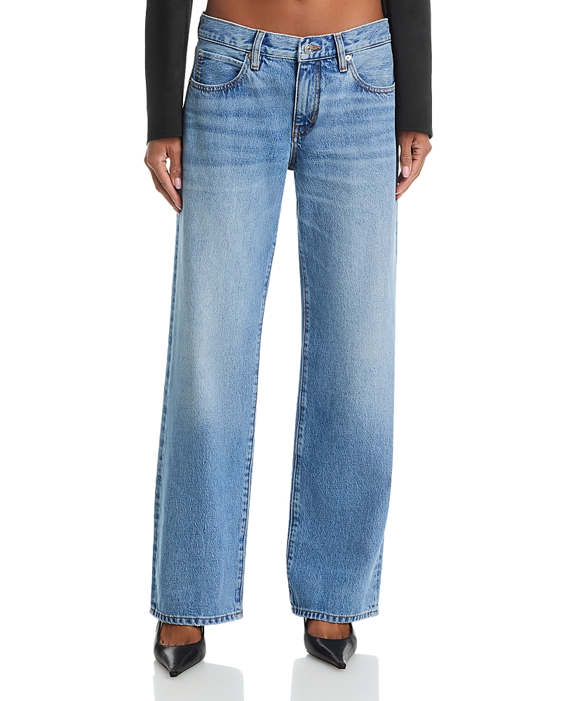 Frame The Lowkey Low Rise Straight Leg Jeans in Static