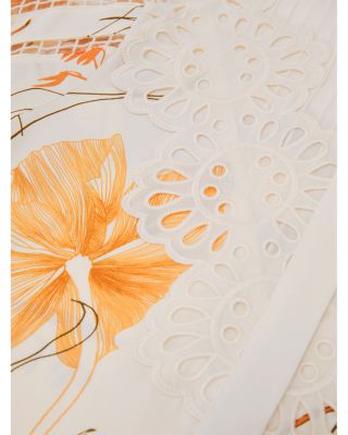 Eyelet Lace Trim Blouse