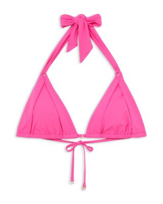 Pleated Triangle Bikini Top