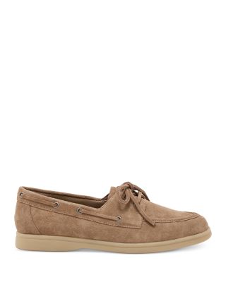 Women's Suede Boat Shoe Loafers