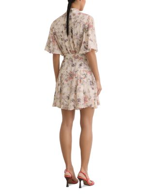 Luna Metallic Floral Mini Dress