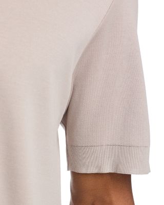 Double Layered Short Sleeve Knit Tee