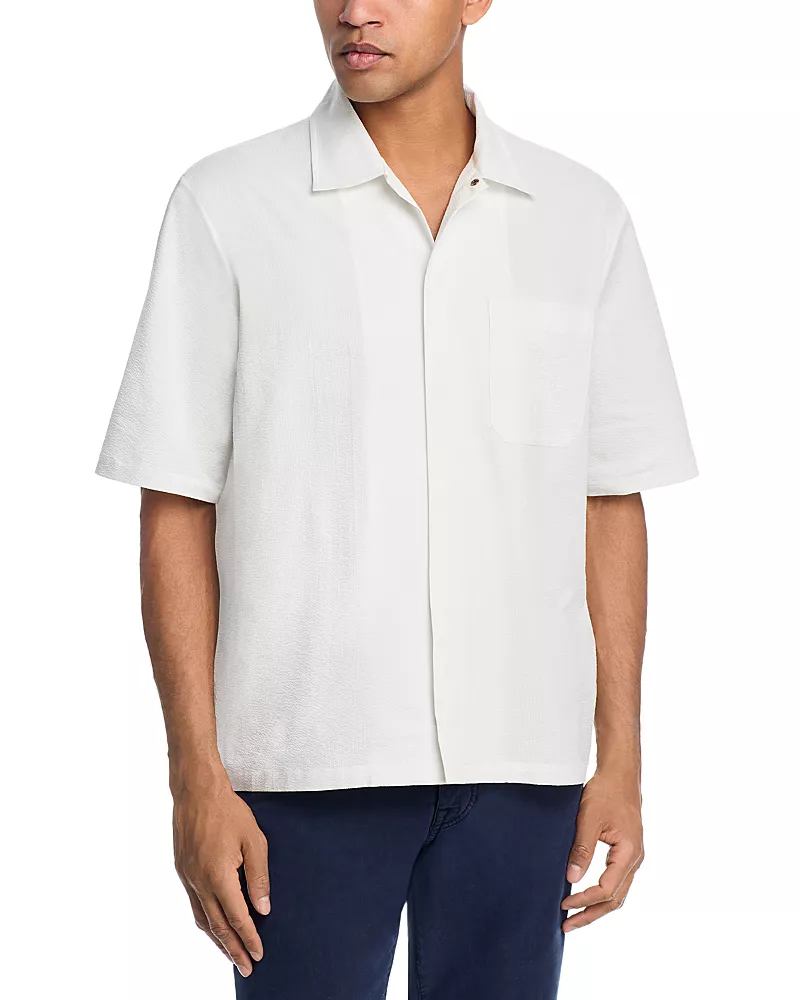 Herno Seersucker Camp Shirt