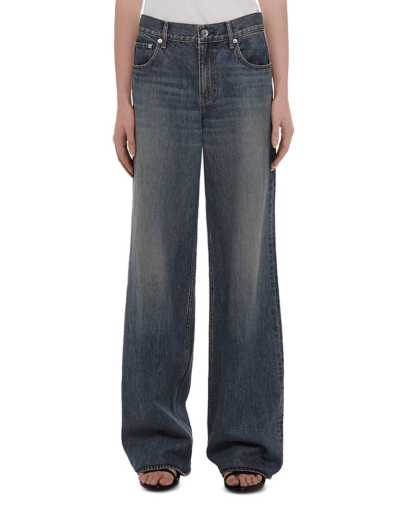 Helmut Lang Wardrobe High Rise Jeans in Tinted Vintage Blue