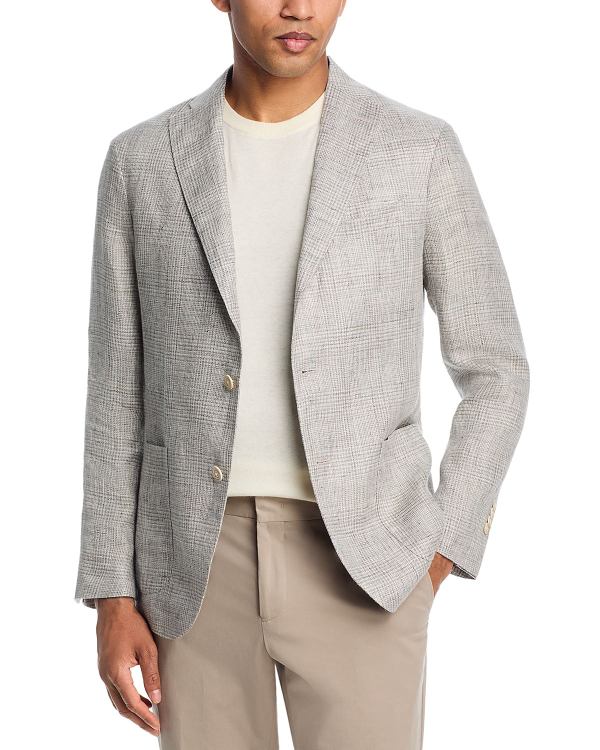 Boglioli Linen Plaid Slim Fit K Jacket