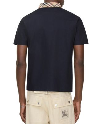  Check Collar Cotton Polo Shirt