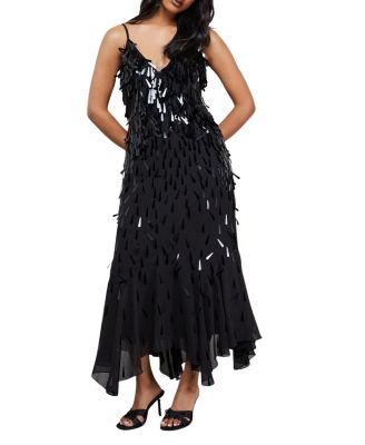 Premium Teardrop Embellished Midi Dress