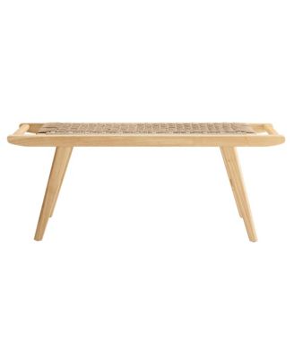 Saoirse 47" Wove Rope Wood Bench
