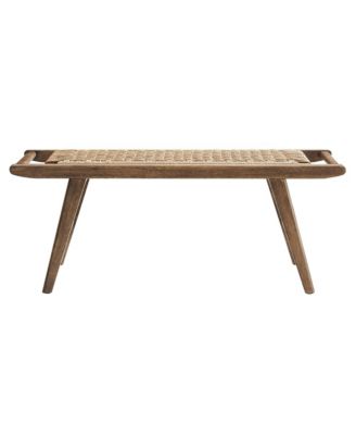 Saoirse 47" Wove Rope Wood Bench