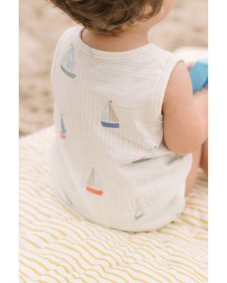 Unisex Set Sail Printed Sleeveless One Piece - Baby