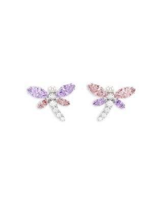 Ariana Grande x Swarovski Crystal, Cubic Zirconia & Imitation Pearl Dragonfly Stud Earrings