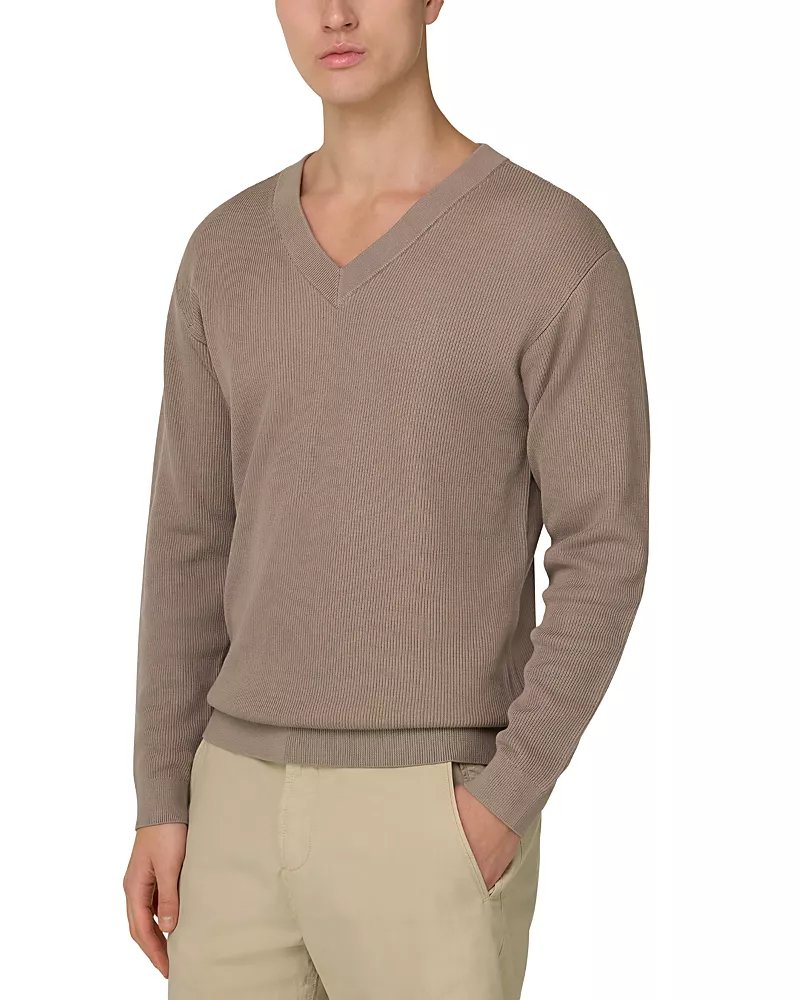 Boggi Milano Regular Fit V-Neck Sweater