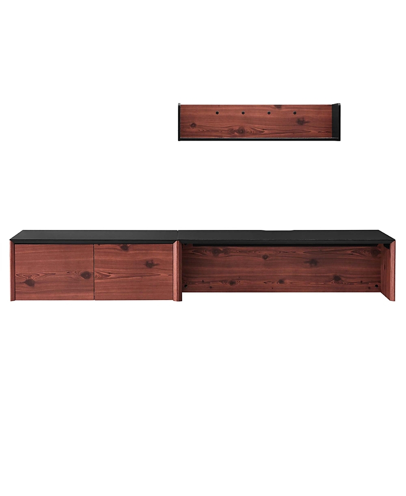 Modway Kinetic 49 Wall-Mount Office Desk With Cabinet and Shelf
