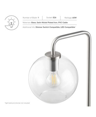  Silo Glass Globe Glass and Metal Floor Lamp