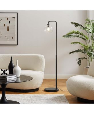  Silo Glass Globe Glass and Metal Floor Lamp