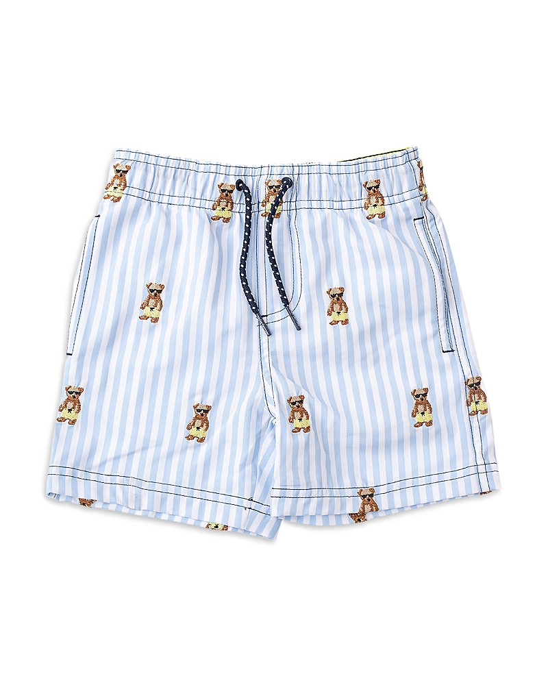 Shade Critters Boys' Embroidered Teddy Icon Swim Trunks - Little Kid