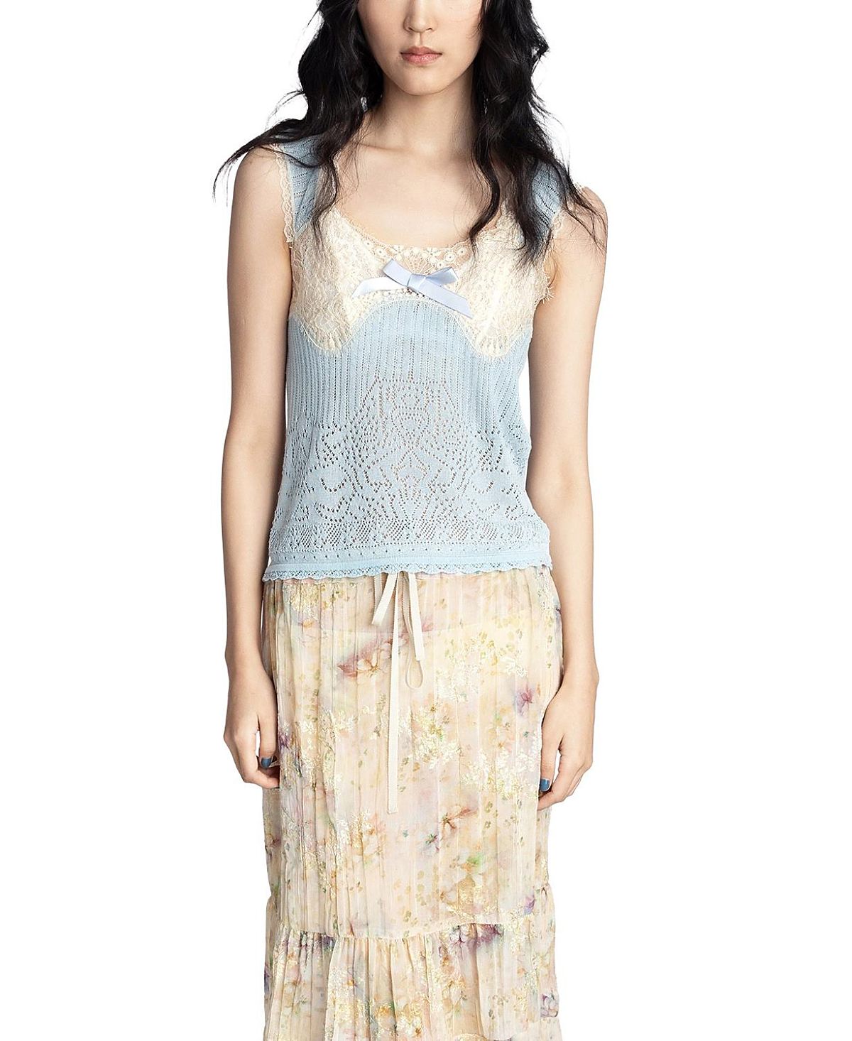 Anna Sui Lingerie Lace Knit Camisole