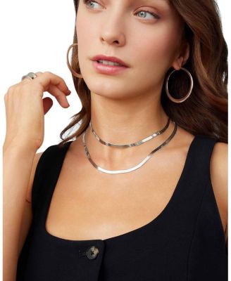 Sterling Silver Mirage Herringbone Necklace