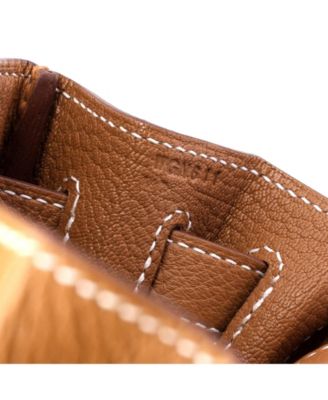 Kelly 28 Handbag Brown Togo with Palladium Hardware