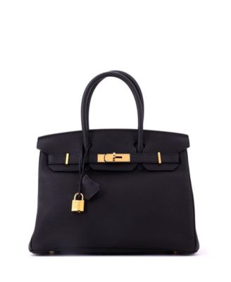 Birkin 30 Handbag Black Togo with Gold Hardware