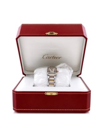  Tank Francaise Quartz Watch in Stainless Steel and Gold 20mm