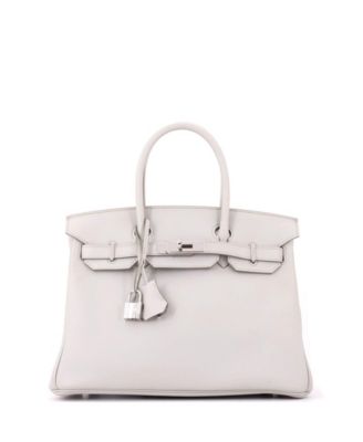 Birkin 30 Handbag Light Swift with Palladium Hardware