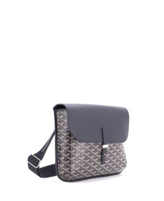   Coursier Messenger Bag Coated Canvas and Leather