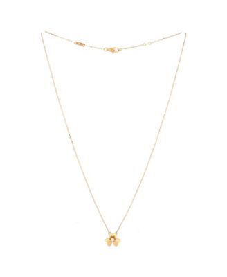  Mini Frivole Pendant Necklace 18K Gold and Diamond, 15.75"