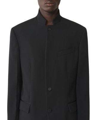 Wool Jacket With Stand-Up Collar