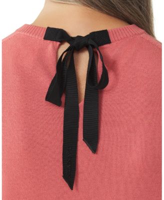 Wool Sweater With Grosgrain Detail