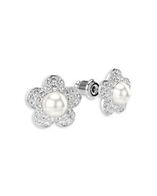 Ariana Grande x Swarovski Crystal & Imitation Pearl Flower Stud Earrings