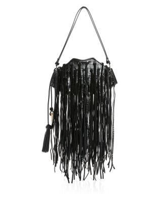 Manta Fringe Leather Clutch