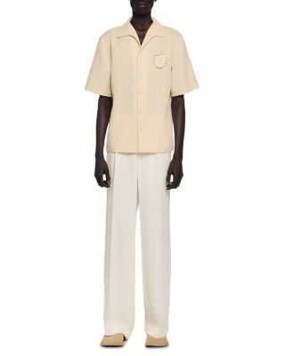 Loose Fit Crochet Flower Shirt