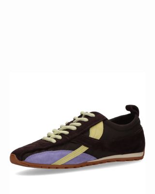 Women's TB.304 Nylon Brown Leather Sneakers