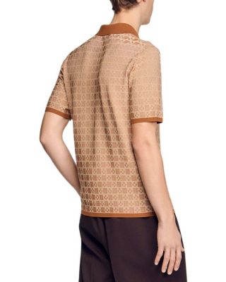 Square Cross Jacquard Polo Shirt