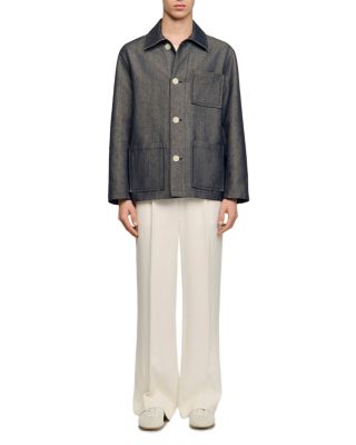 Denim Effect Worker Jacket